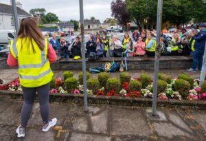 sixmilebridge school bus protest 22-08-24 10