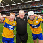 Tommy Corbett celebrating the All-Ireland final win with Shane Meehan and Cian Galvin